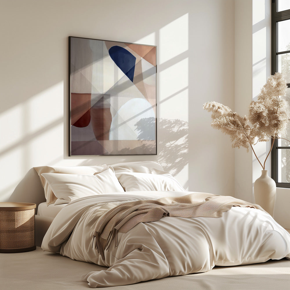 Abstract Copper Neutral Tone Painting 1 | Poster