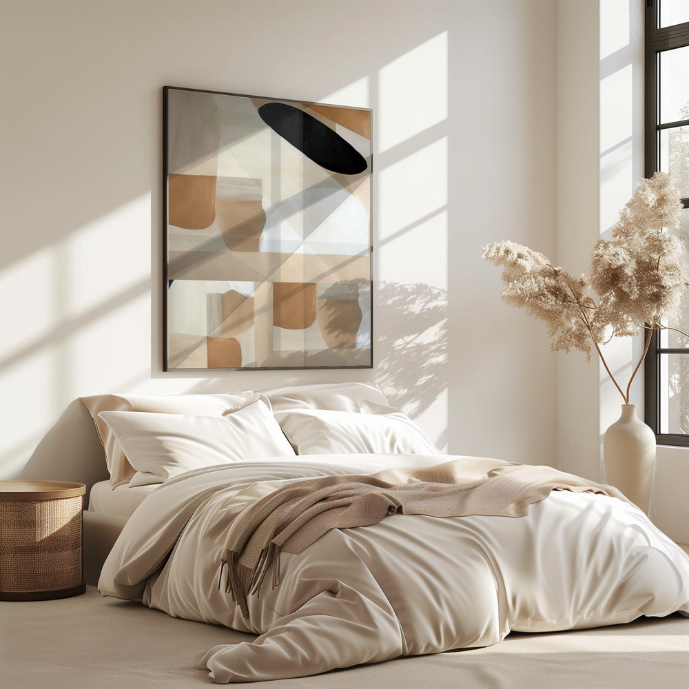 Abstract Copper Neutral Tone Painting 3 | Poster