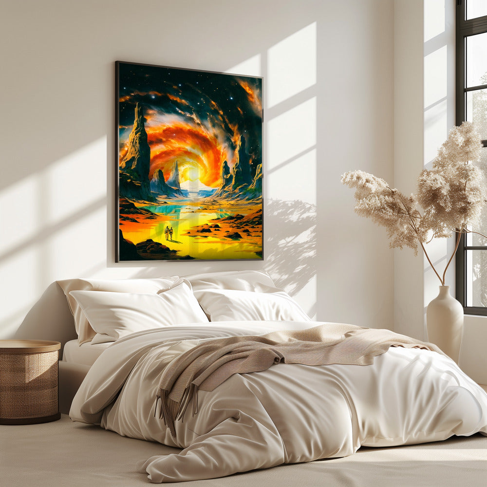 Romantischer Weltraumspaziergang | Poster