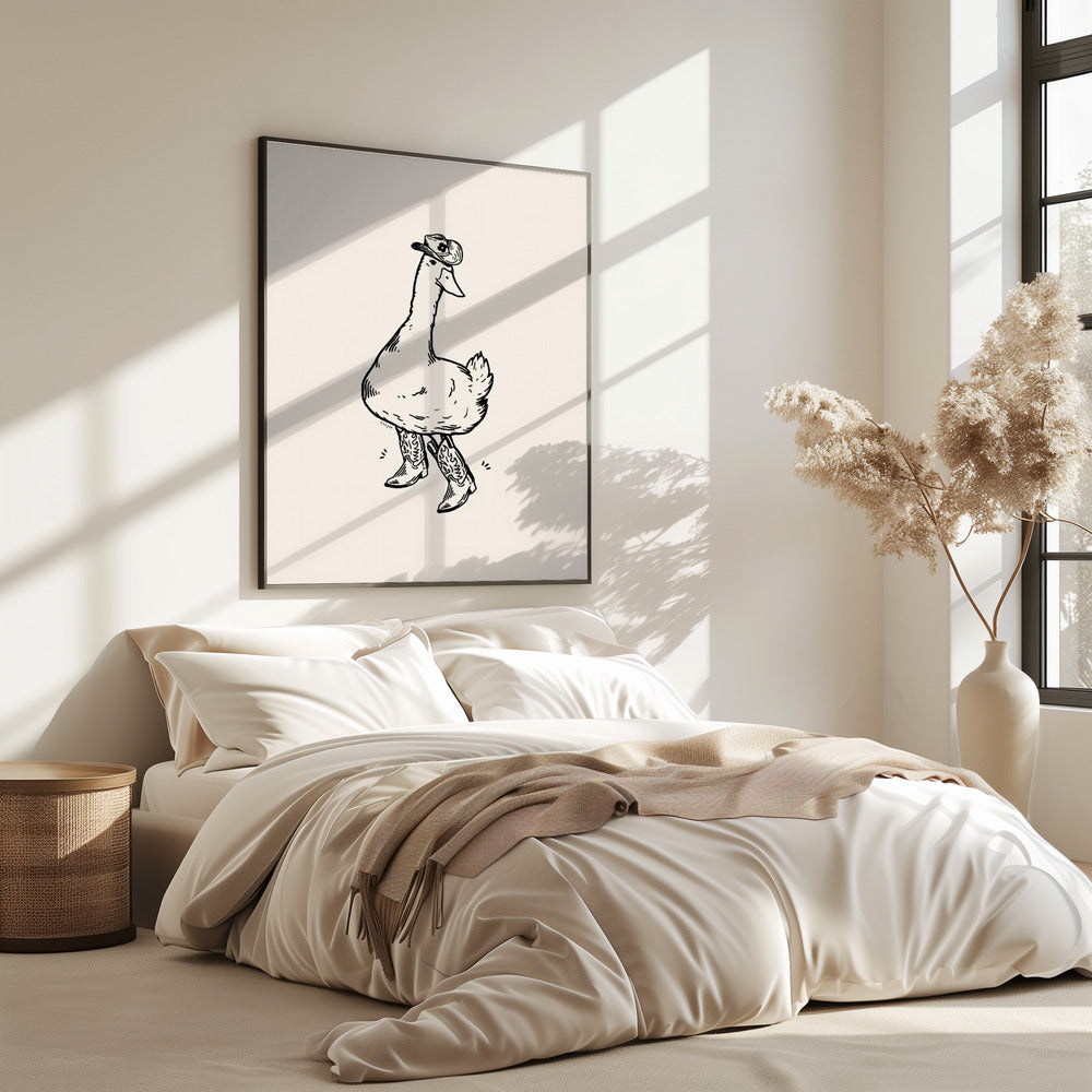 Ente in Westernstiefeln | Poster