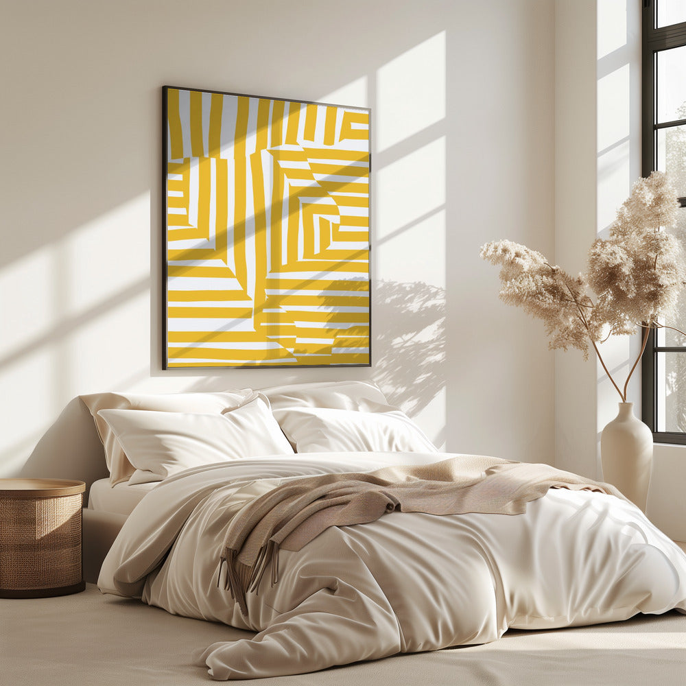 Gelbe Linie und Streifen | Poster