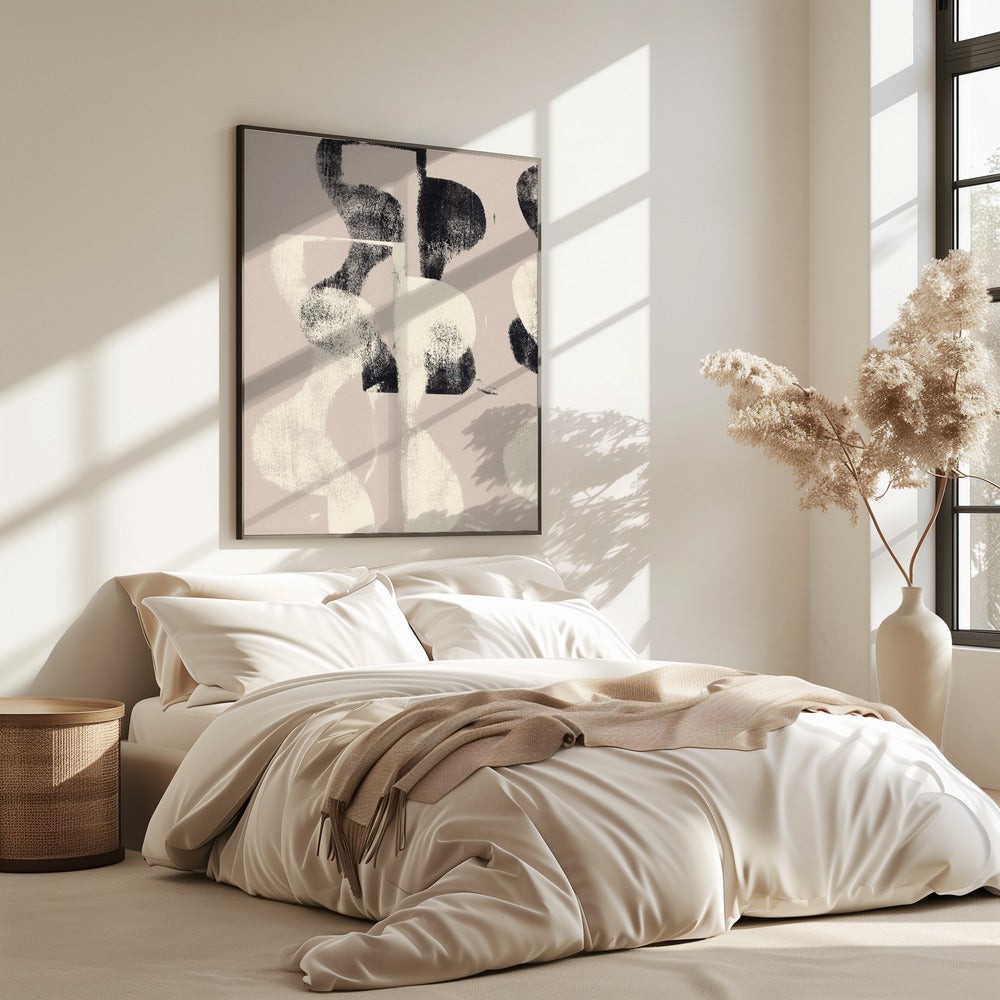 Tango – Organische Formen in Schwarz und Beige | Poster