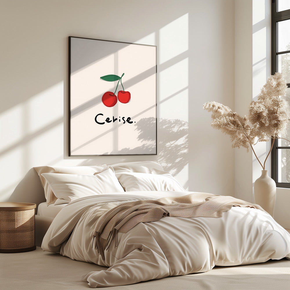 Moderne französische Obstkollektion "Kirsche / Cerise" | Poster