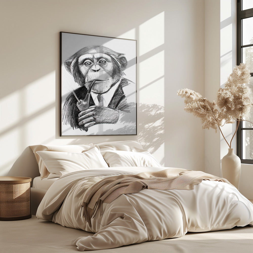 Anspruchsvoller Schimpanse | Poster
