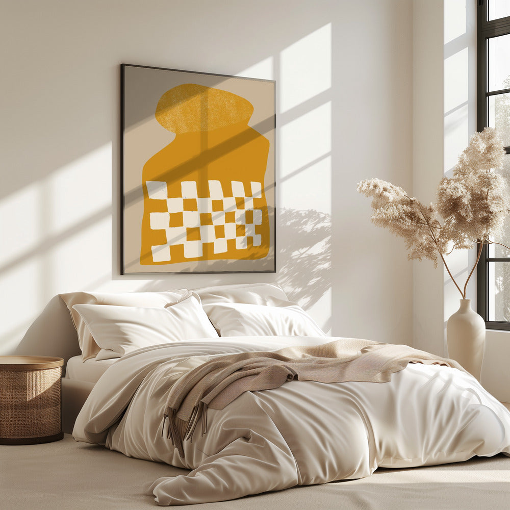 Goldene karierte Form | Poster