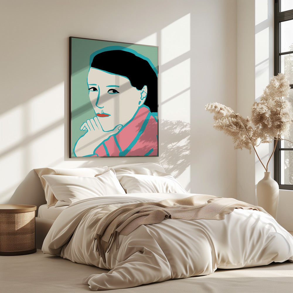 Frau schaut | Poster