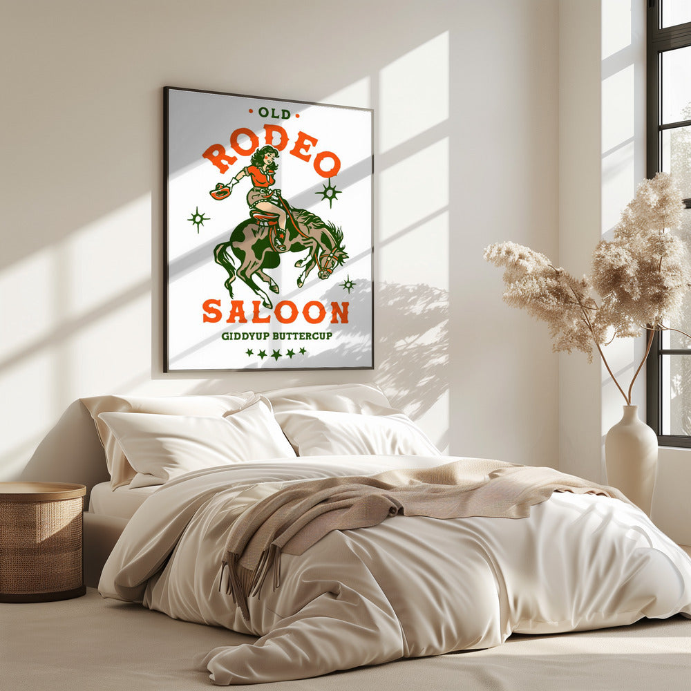 Old Rodeo Saloon Cowgirl: Giddyup Buttercup | Poster