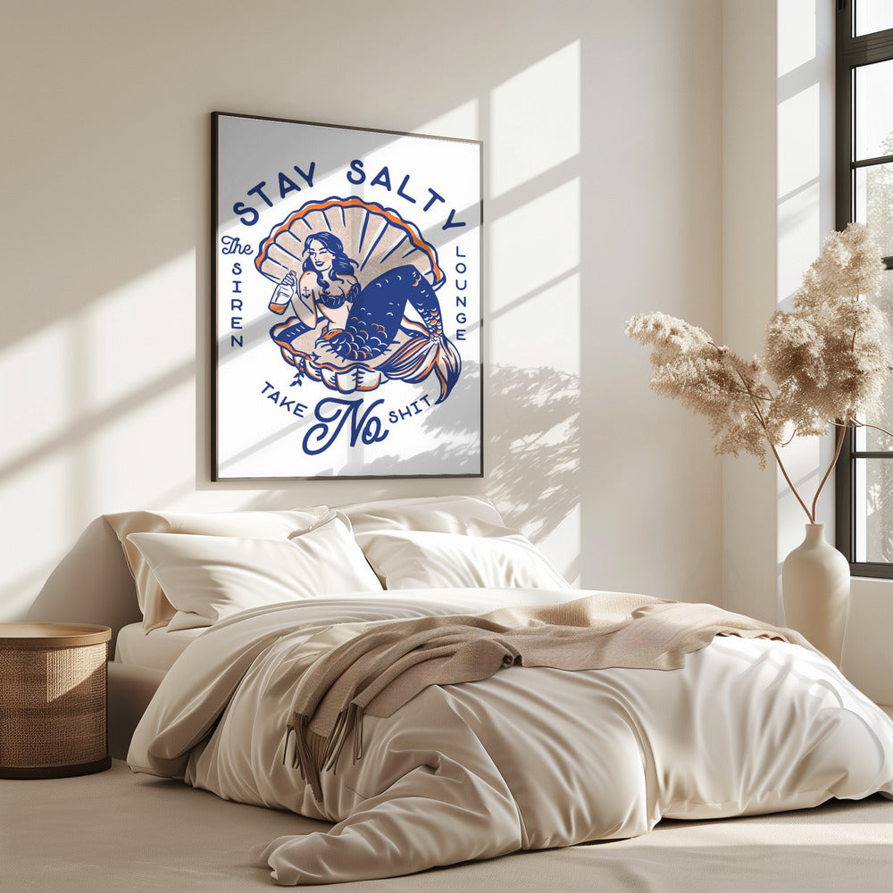 Stay Salty Siren Lounge Pin-Up Meerjungfrau | Poster