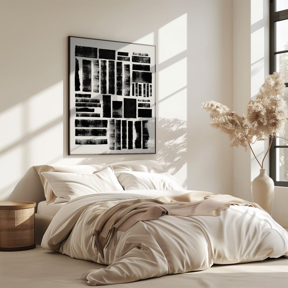 Monochrome Blöcke | Poster