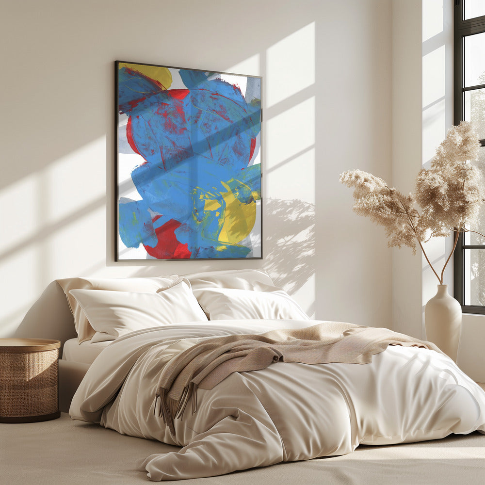 Abstrakte blau-rot-gelbe Formen 1 | Poster