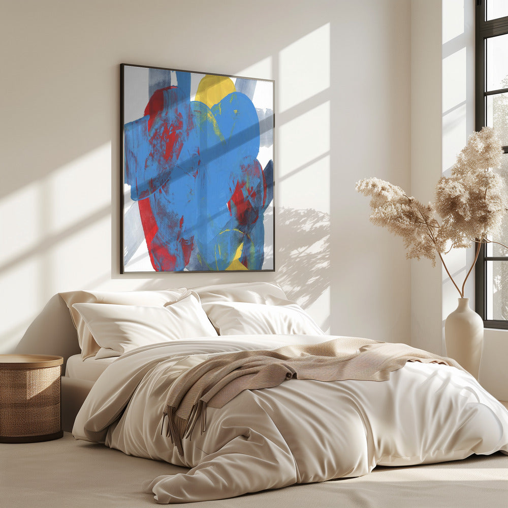 Abstrakte blau-rot-gelbe Formen 3 | Poster