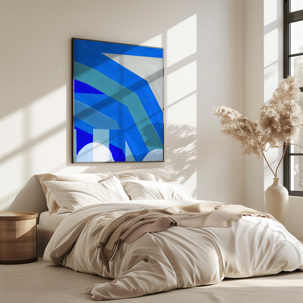 Blaue französische Streifen 1 | Poster