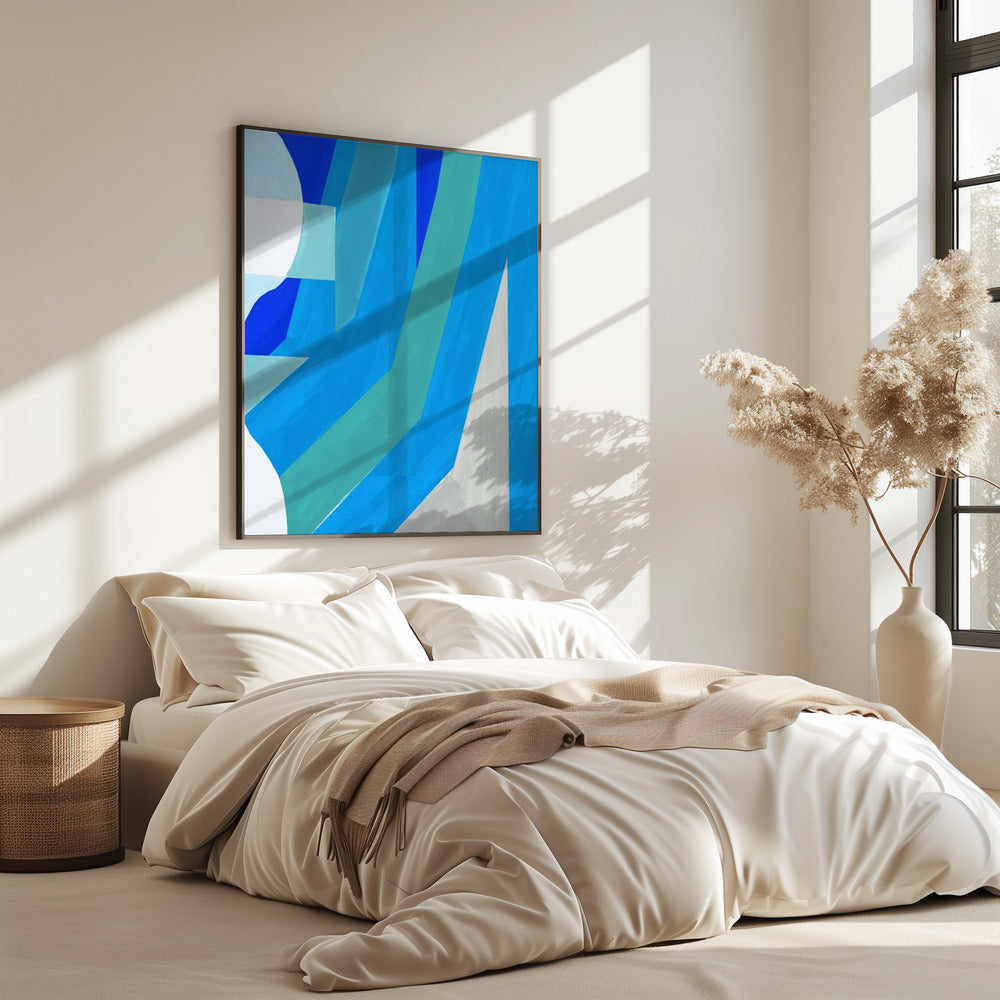 Blaue französische Streifen 2 | Poster