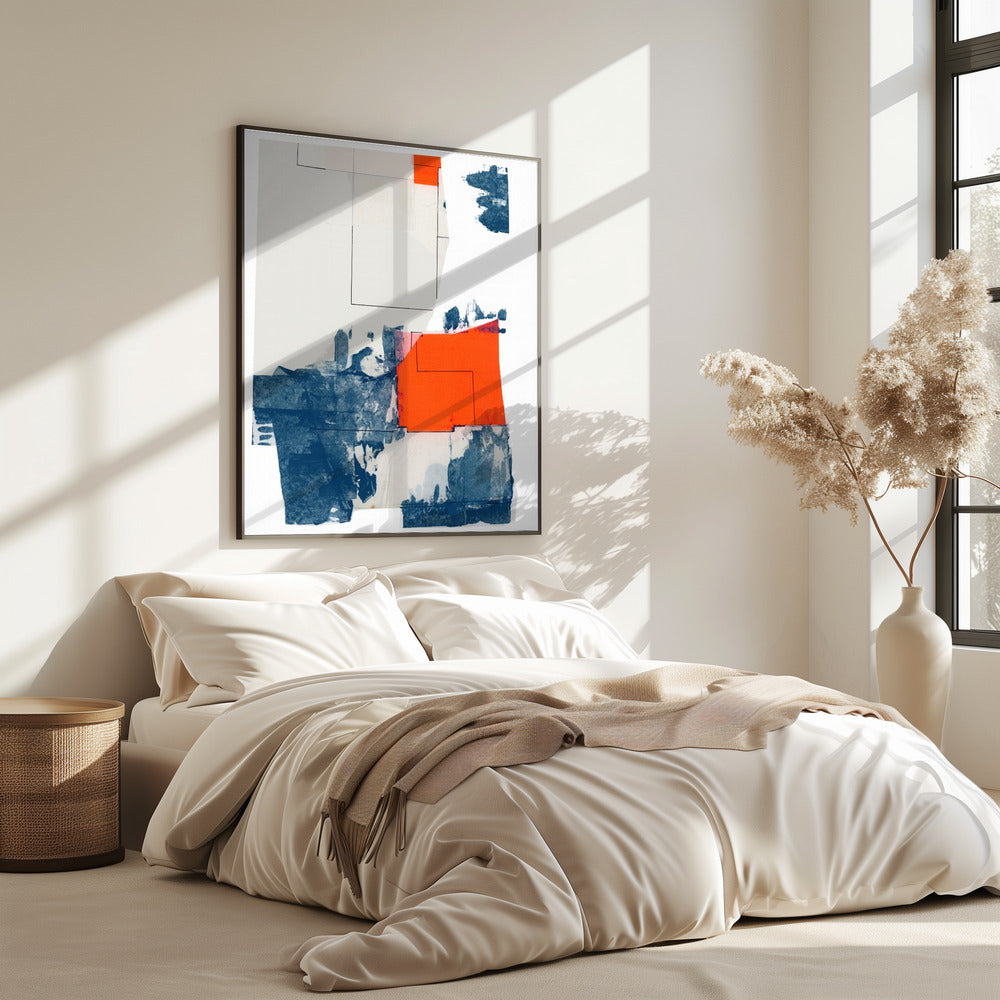 Neutrale abstrakte Formen auf Weiß 3 | Poster