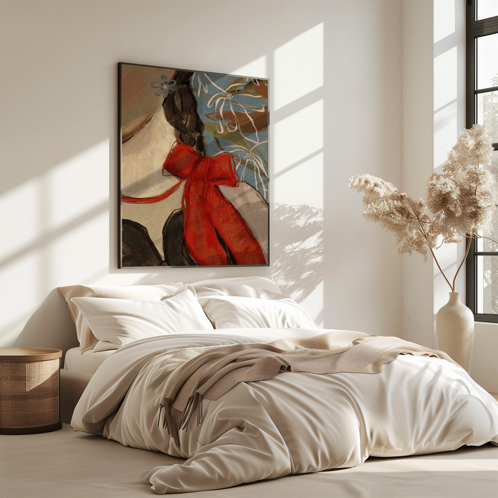 Scharlachrote Schleife Eleganz | Poster