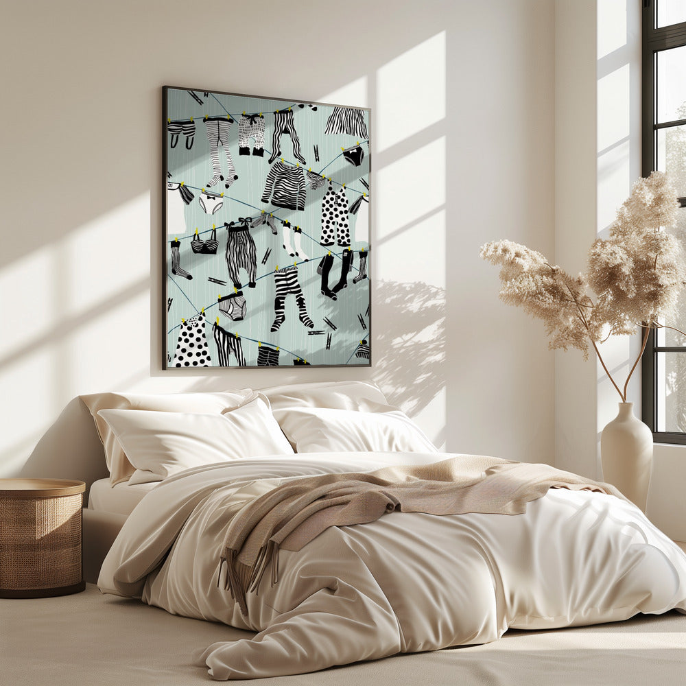 Hang out in laundry room pattern | Poster