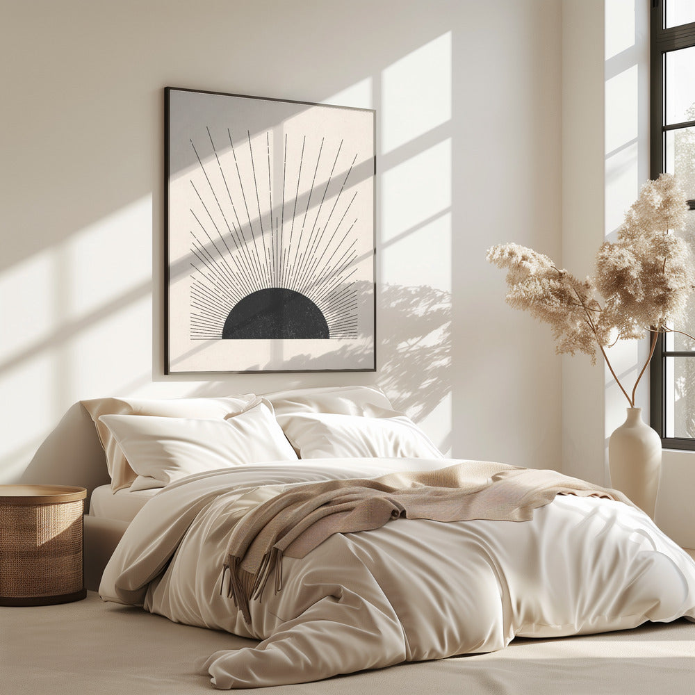 Holzschnitt Die Sonne Illustration | Poster