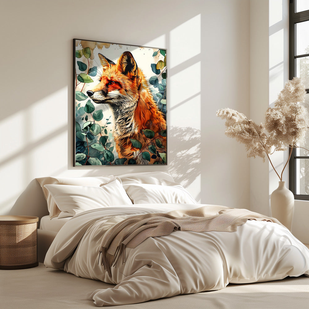 Tier Aquarell Kunst Fuchs 10 | Poster
