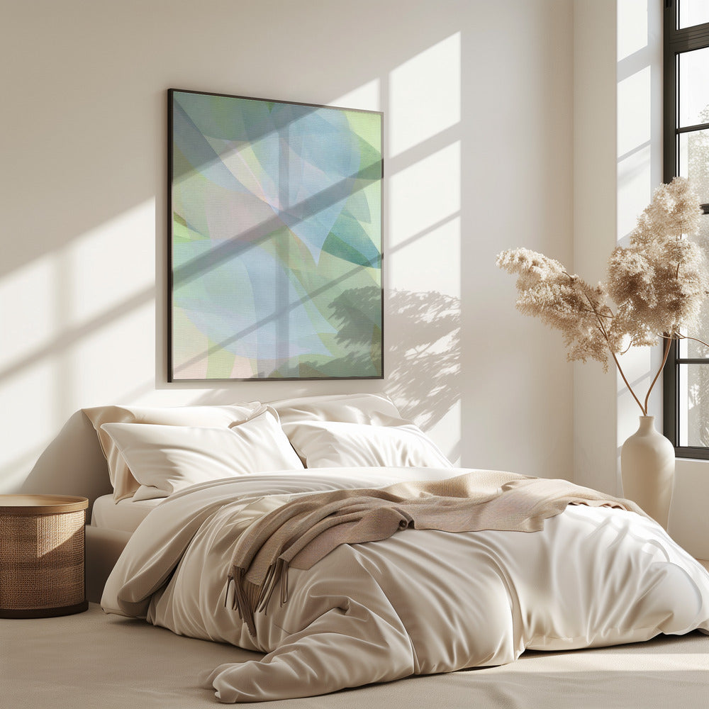 Soft Pastel Leaves 1 | Poster