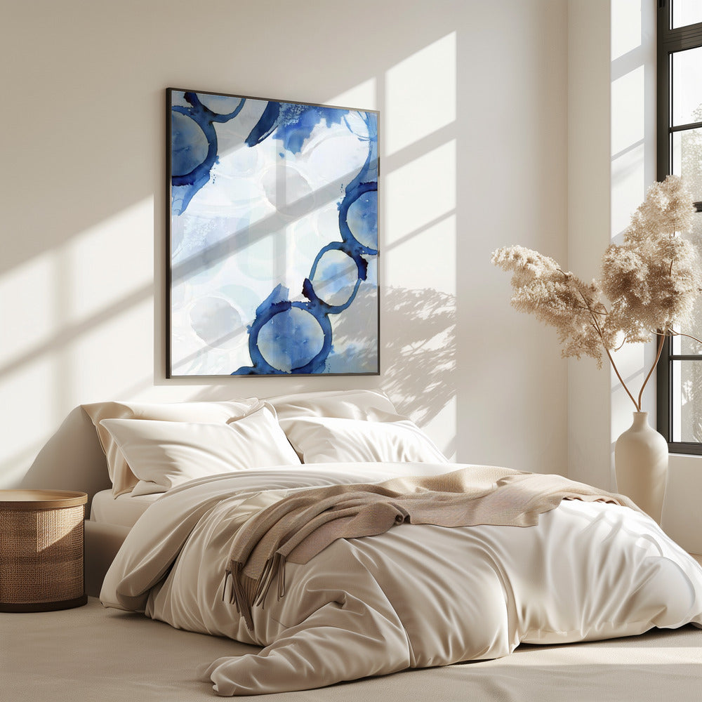 Blaue abstrakte Wirbel 3 | Poster