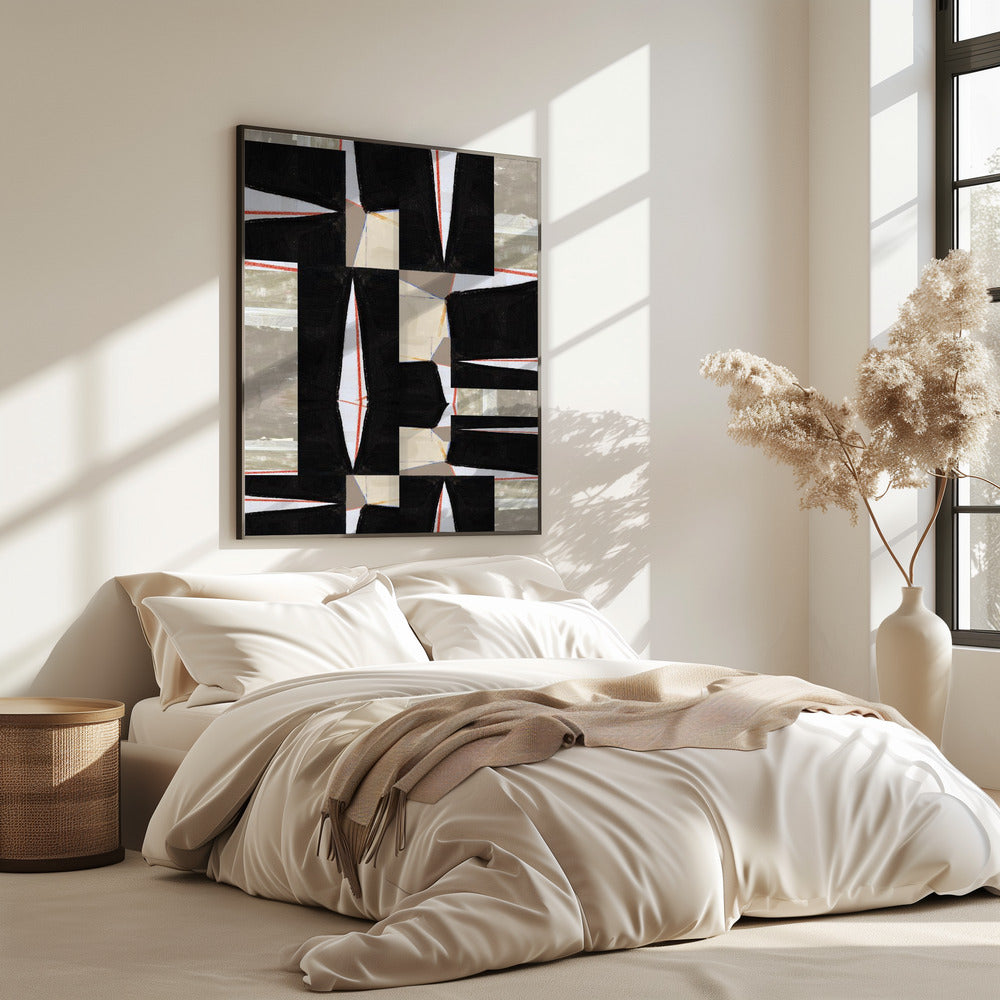 Abstraktes schwarzes Puzzle 2 | Poster