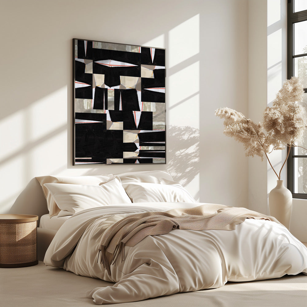 Abstraktes schwarzes Puzzle 3 | Poster