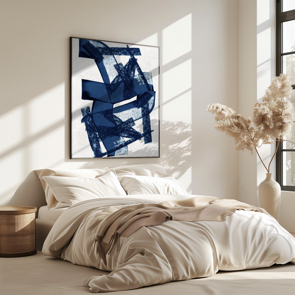 Abstrakte blaue Struktur 2 | Poster