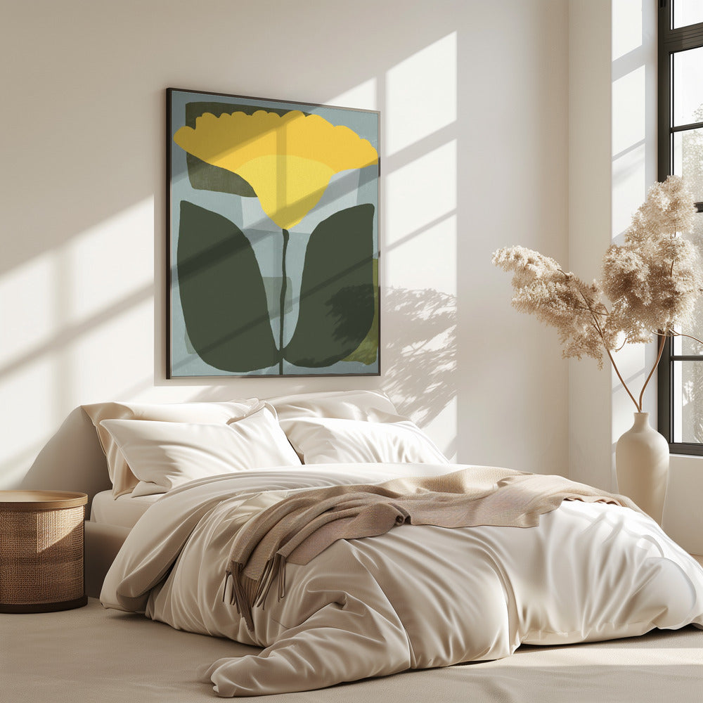 Schlichte gelbe Blume | Poster
