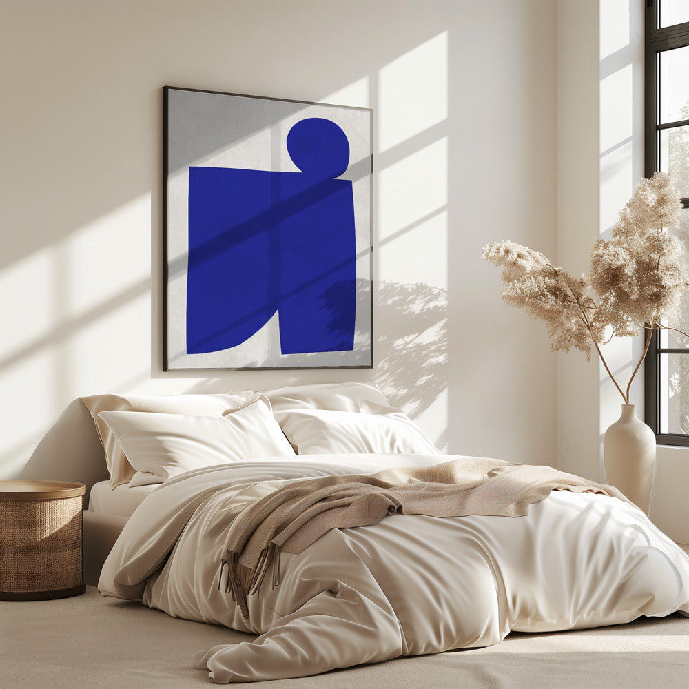 Blau-weiße Kunst 1 | Poster