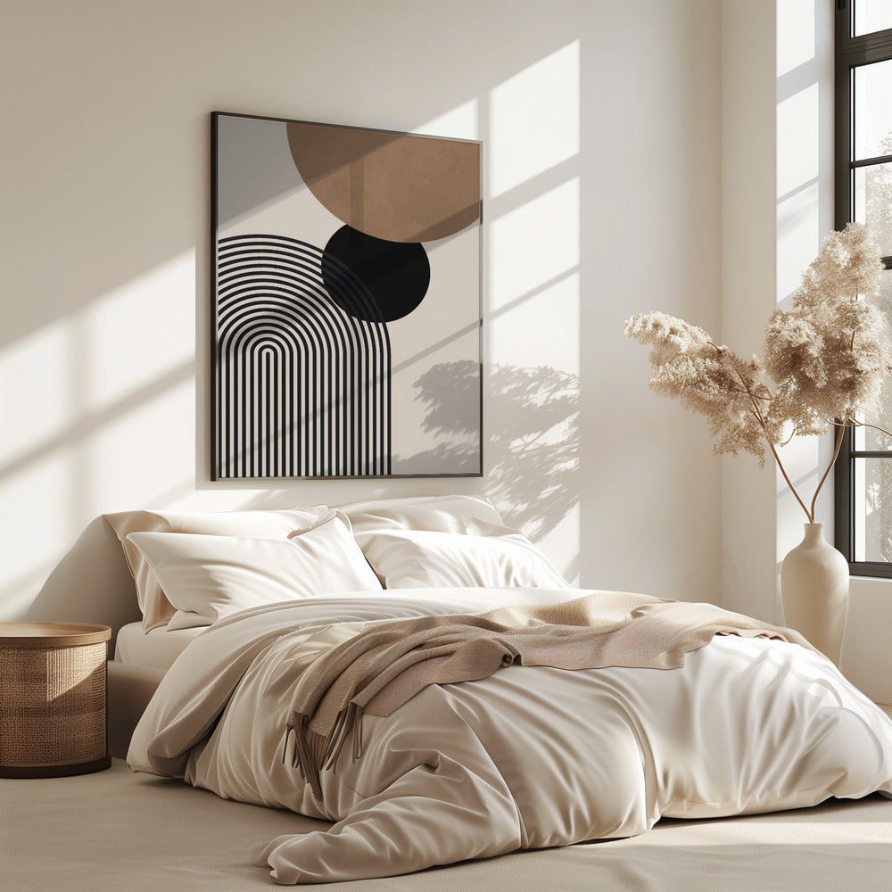 Komposition Linien und Kreise 4 | Poster