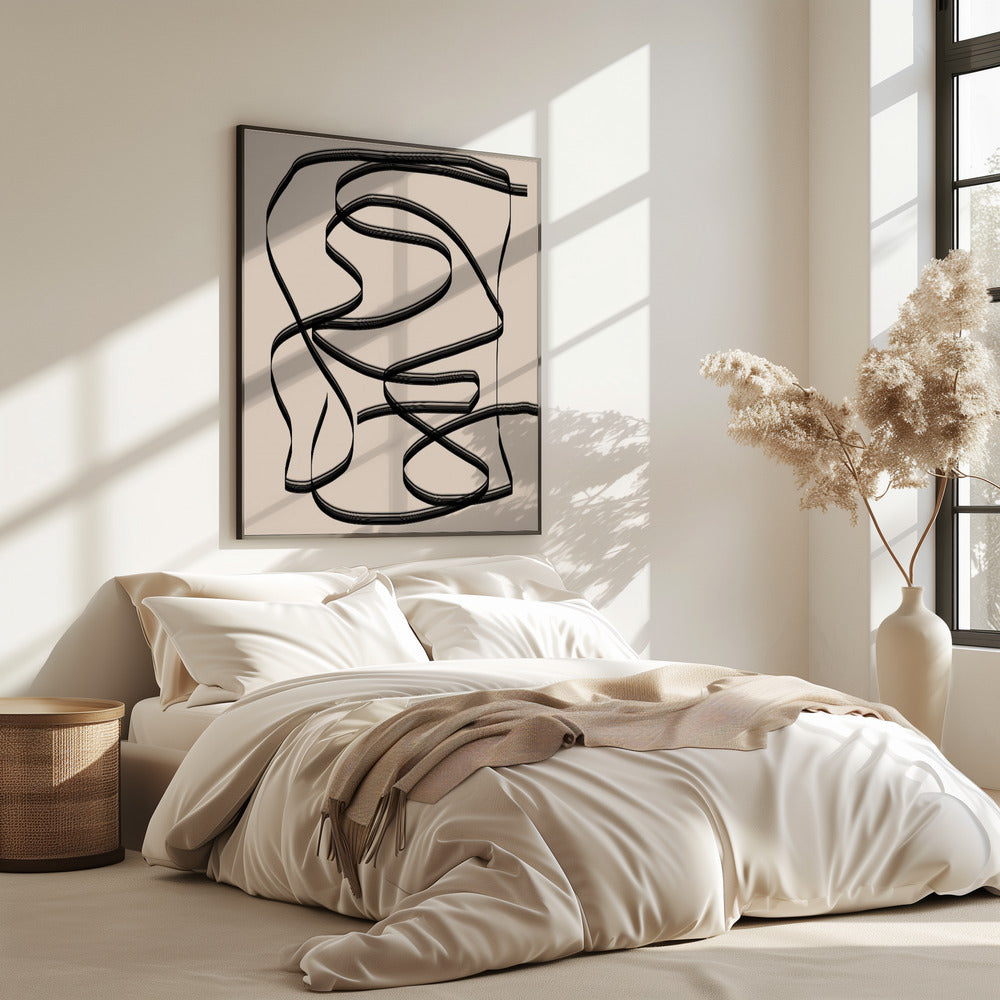Labyrinth mit fließenden Linien | Poster