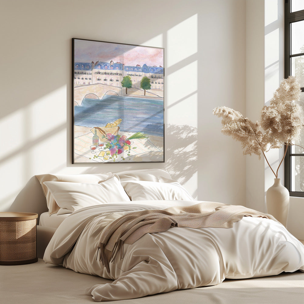 Pariser Picknick an der Seine | Poster