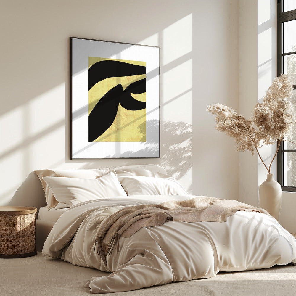 Abstrakter schwarzer Formendruck Nr. 1 | Poster
