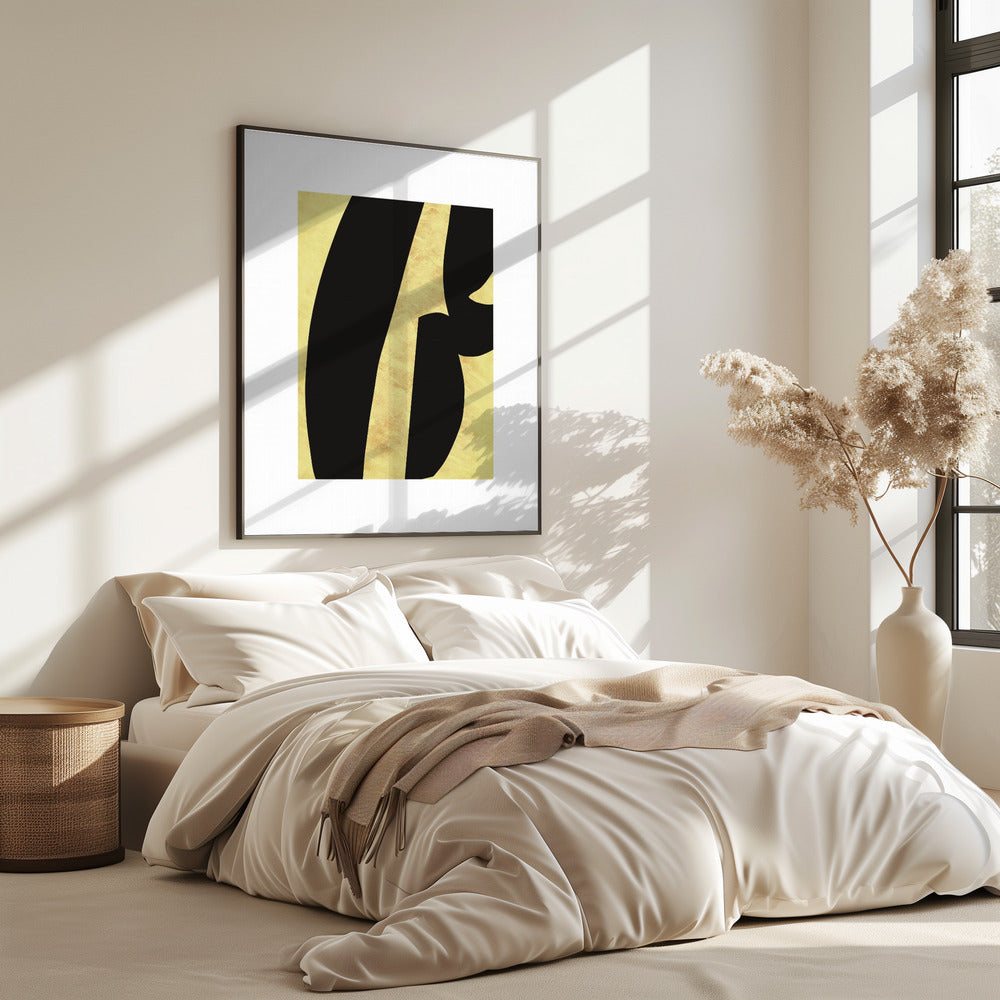 Abstrakte schwarze Formen Druck Nr. 5 | Poster
