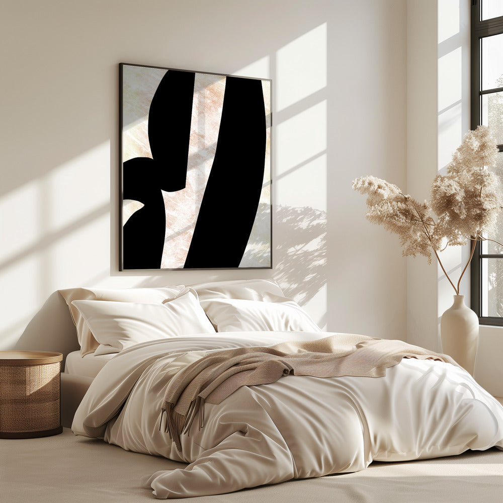 Abstrakte schwarze Formen Druck Nr. 6 | Poster
