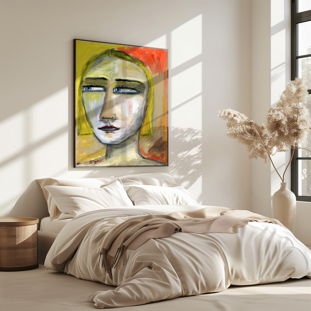 Dame mit zusammengekniffenen Augen | Poster
