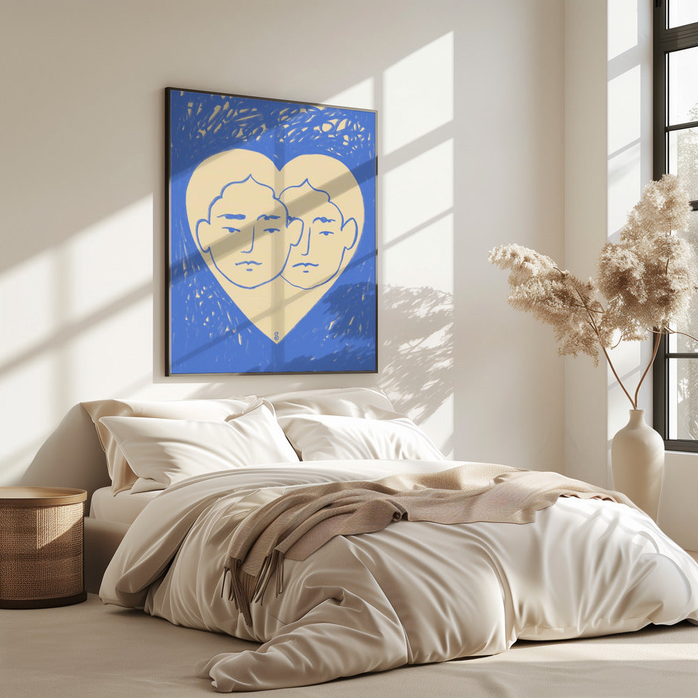 Two Abstract Faces | Poster