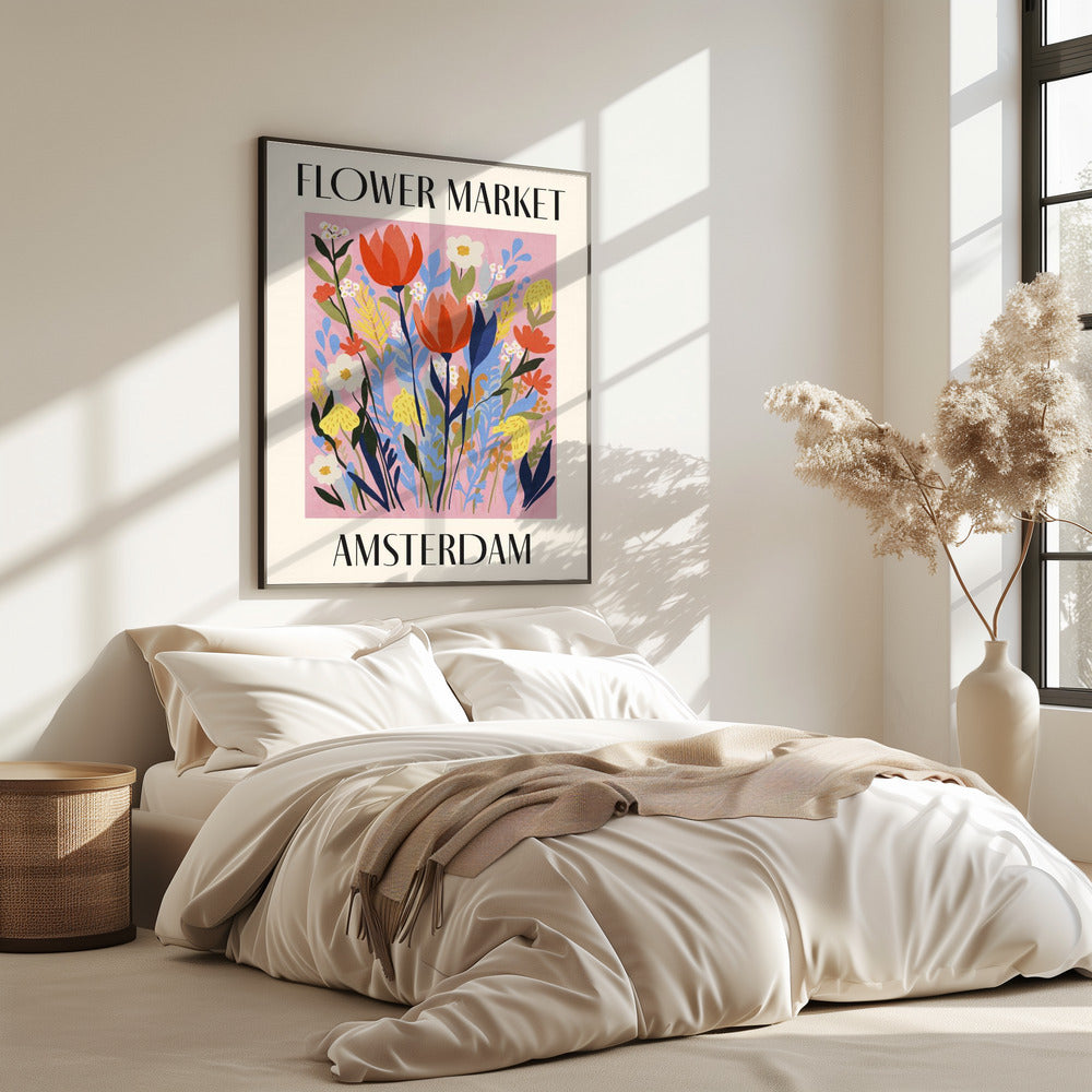 Blumenmarkt Amsterdam Niederlande | Poster