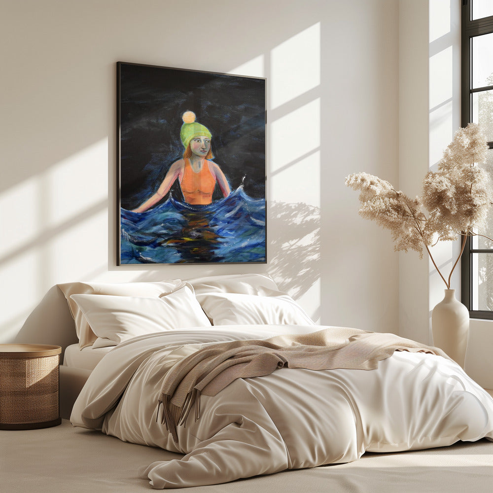 Wild Swimming in Ocean | Poster