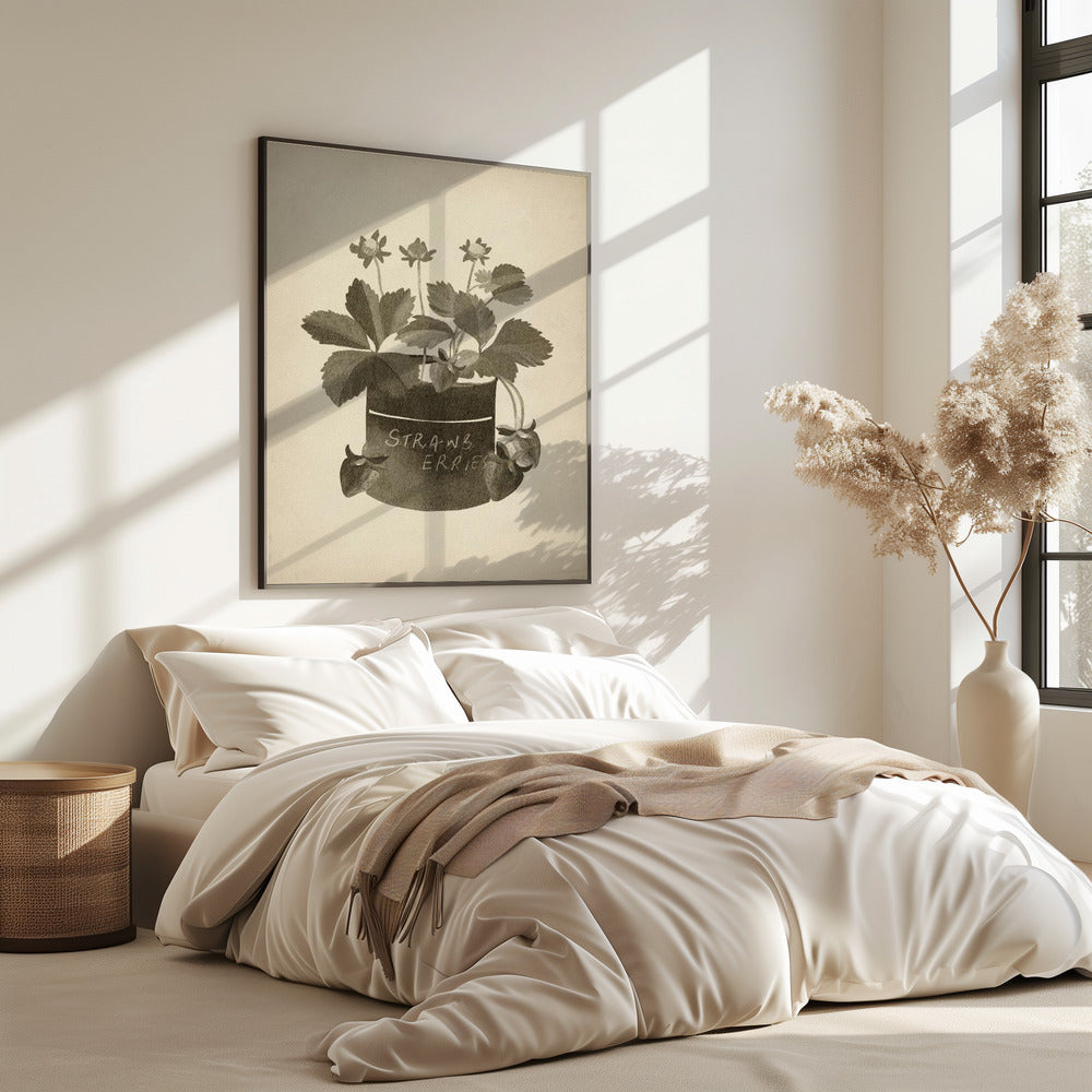 Vintage Erdbeerpflanze | Poster