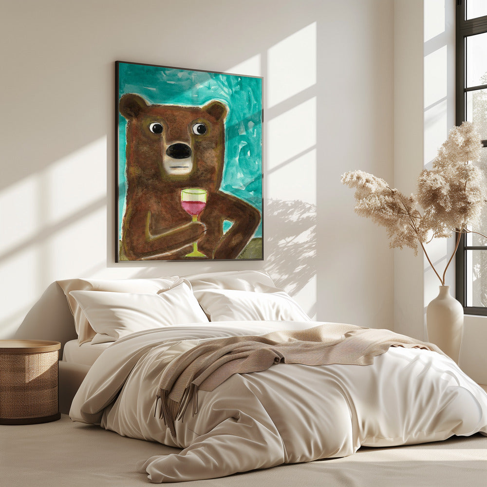 Herr Bär an der Bar | Poster