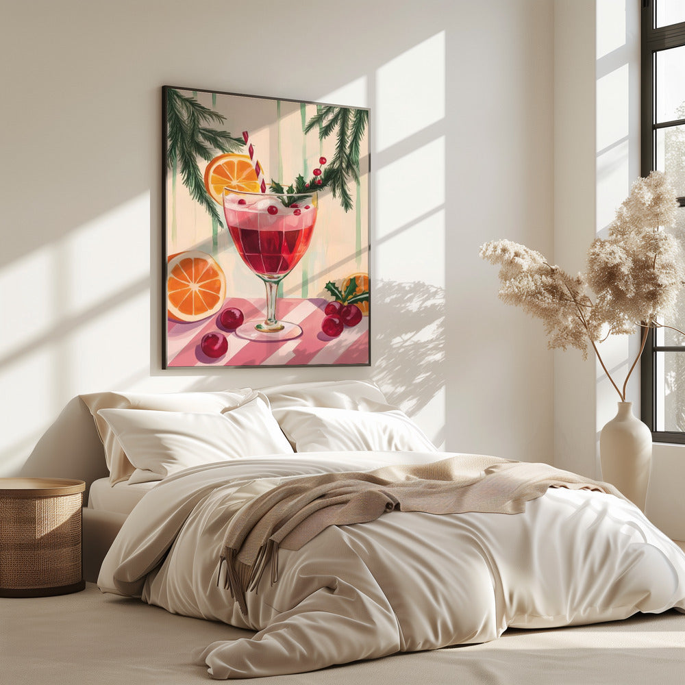 Weihnachtsroter Cocktail | Poster