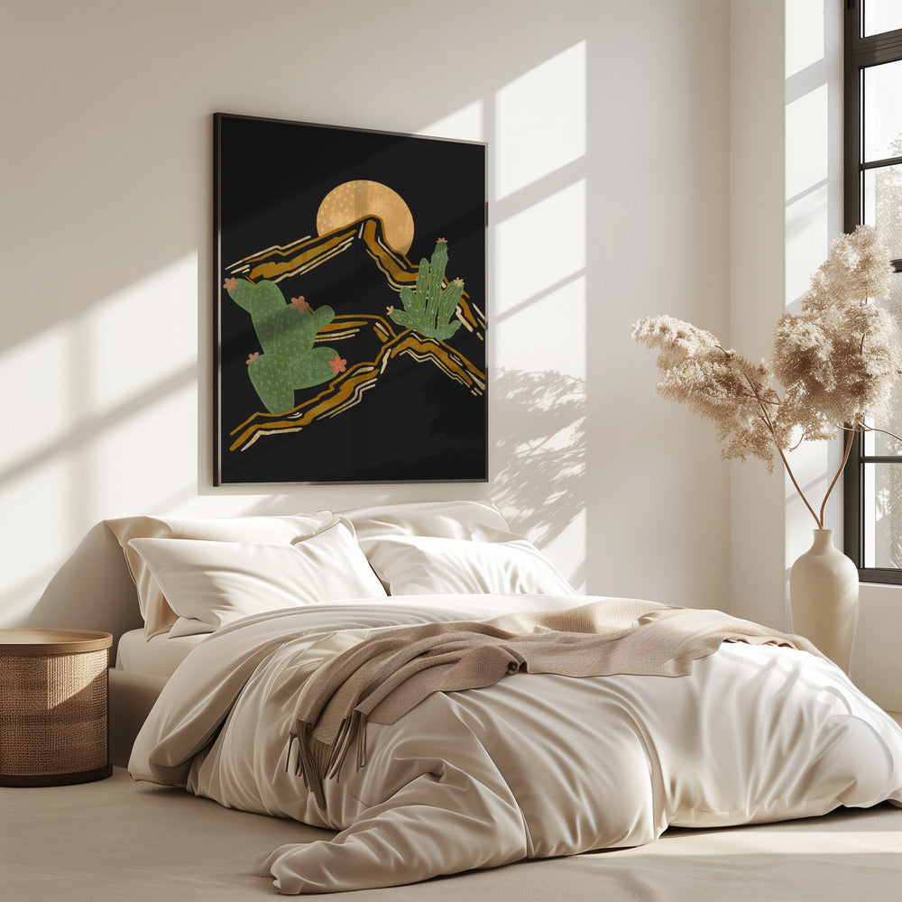Rocky Mountain und Kaktus | Poster