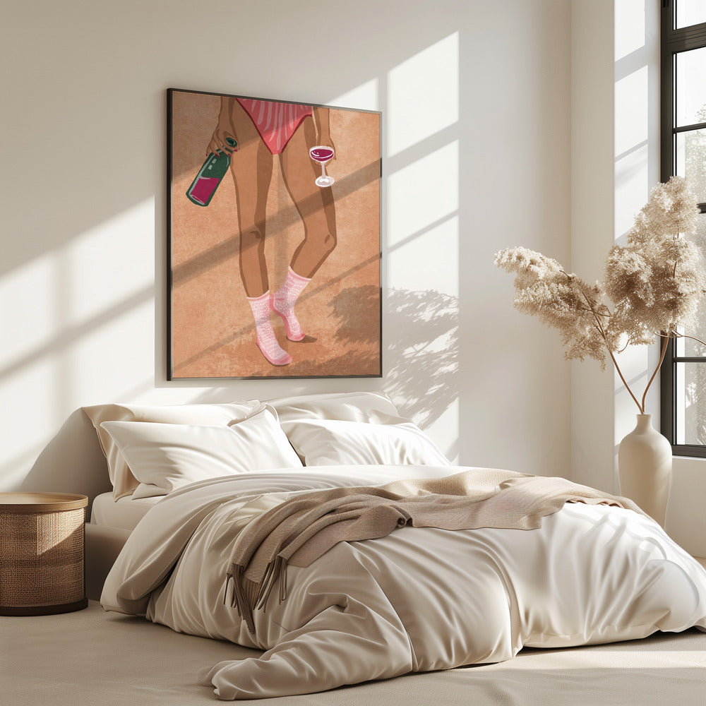 Wine and socks | Poster
