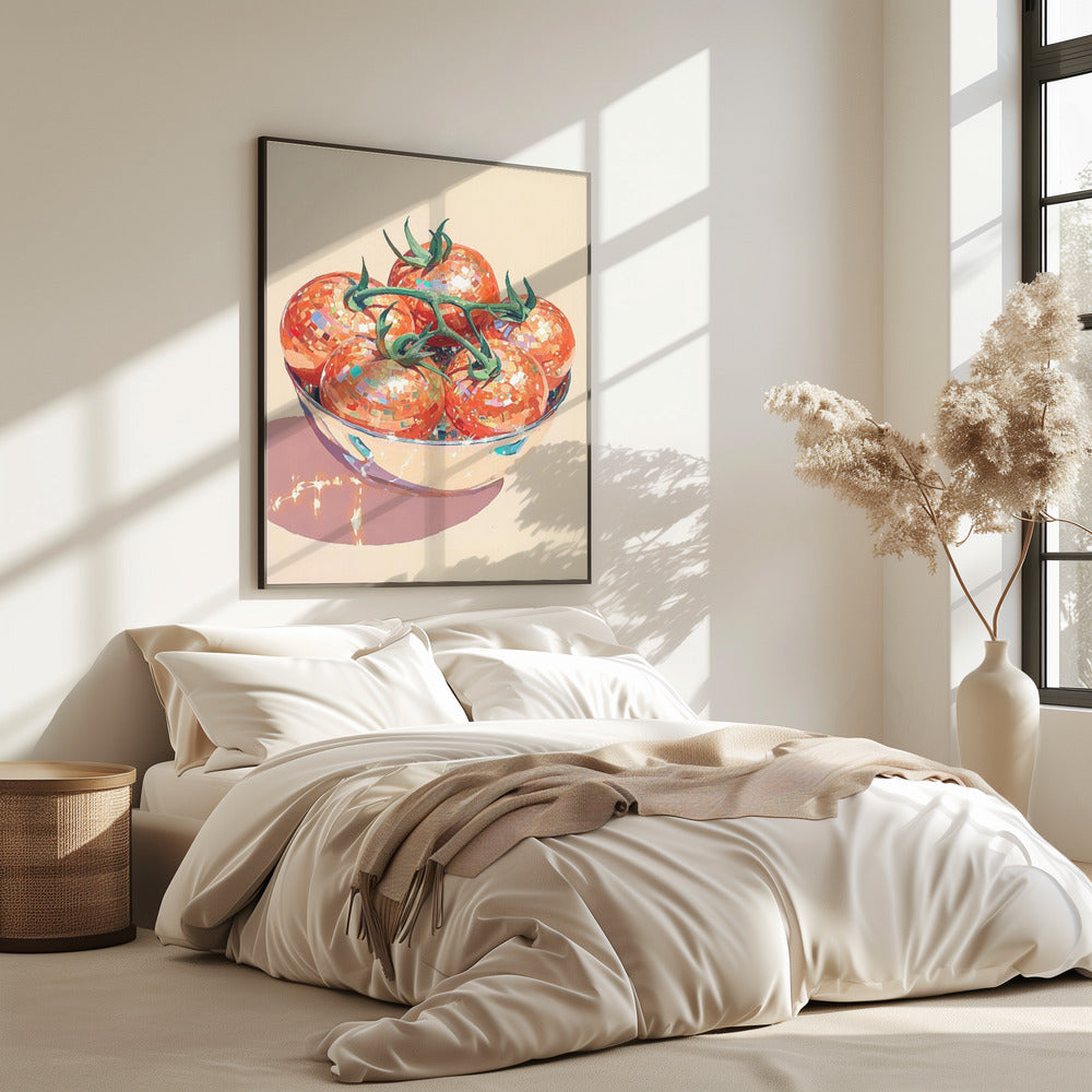 Discokugel-Tomaten in einer Schüssel | Poster