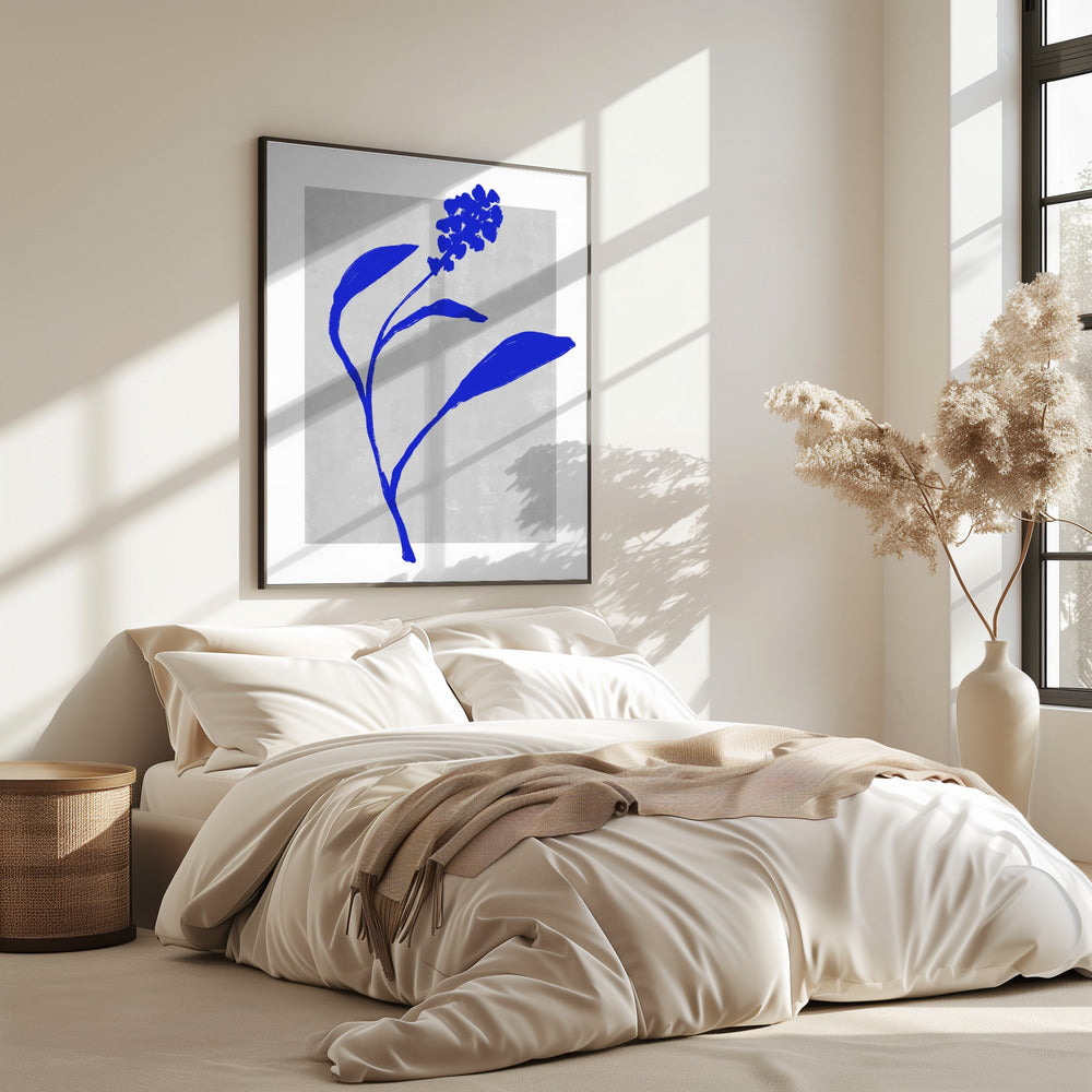 Azure Blossom Silhouette | Poster