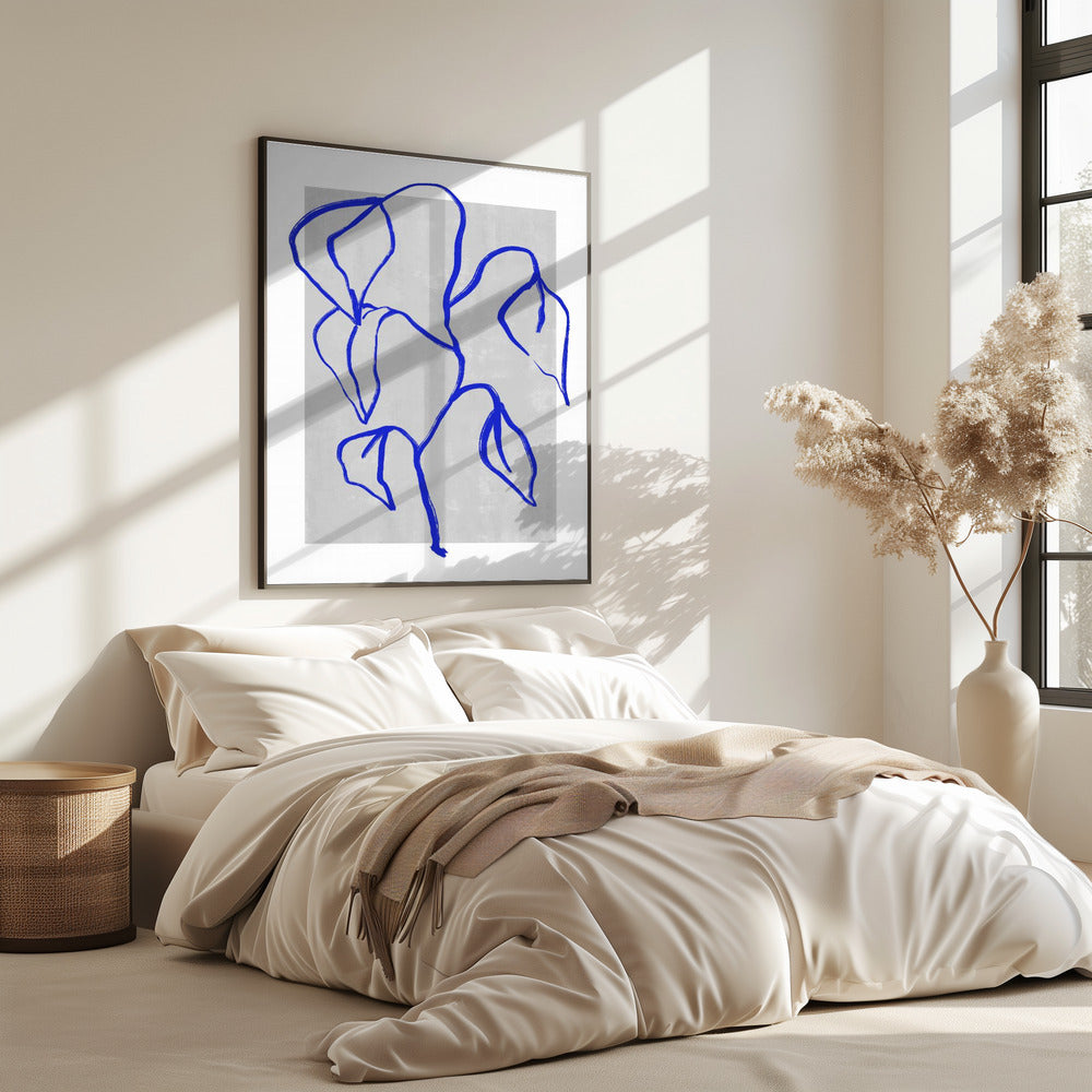 Blaue Linien Harmonie | Poster