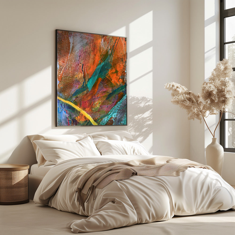 Lebendiges expressionistisches Orange | Poster