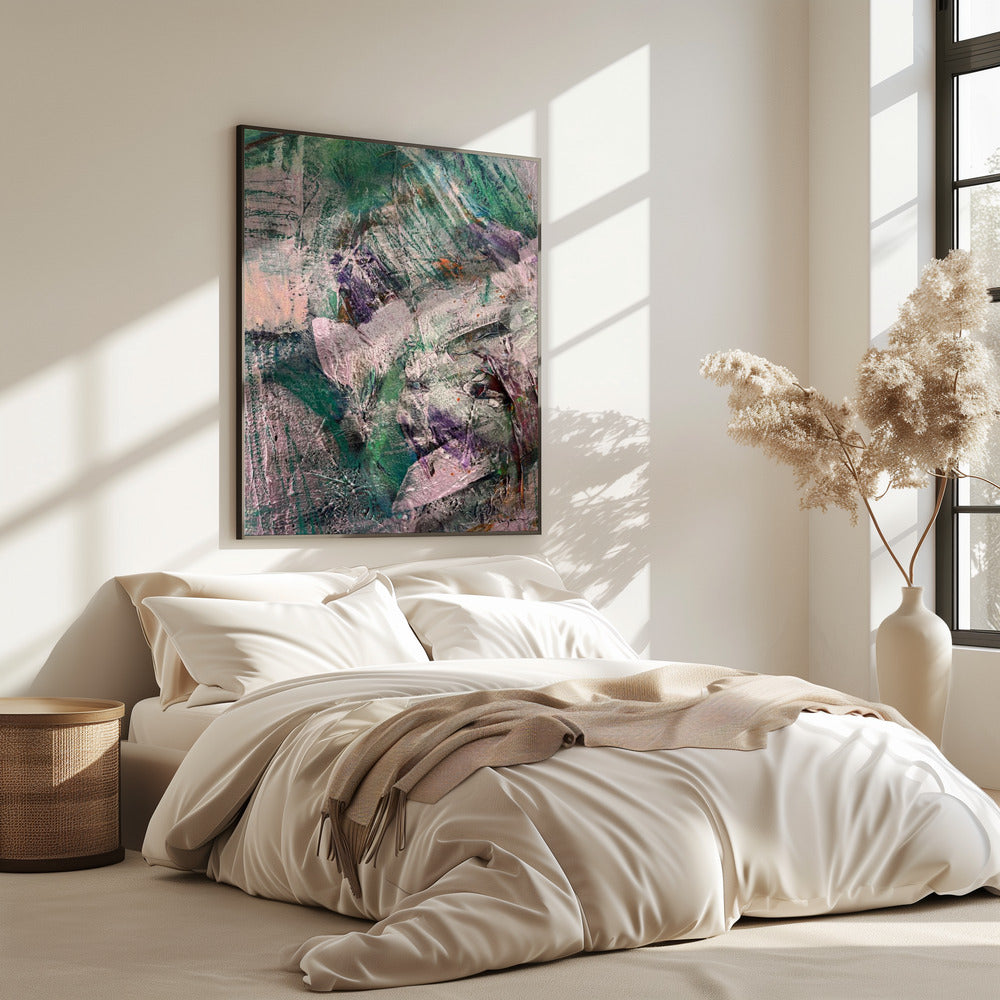 Textured Green Geode | Poster