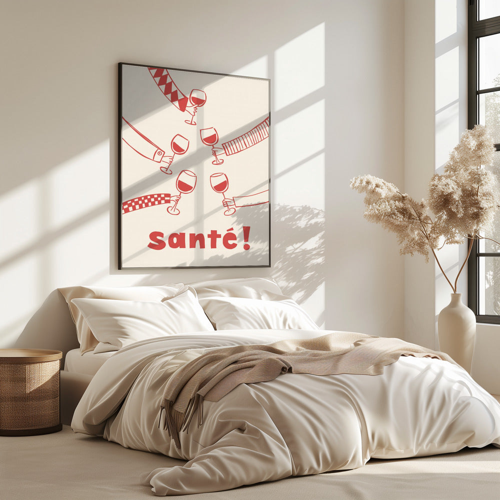 Santé! Weinparty mit Freunden | Poster